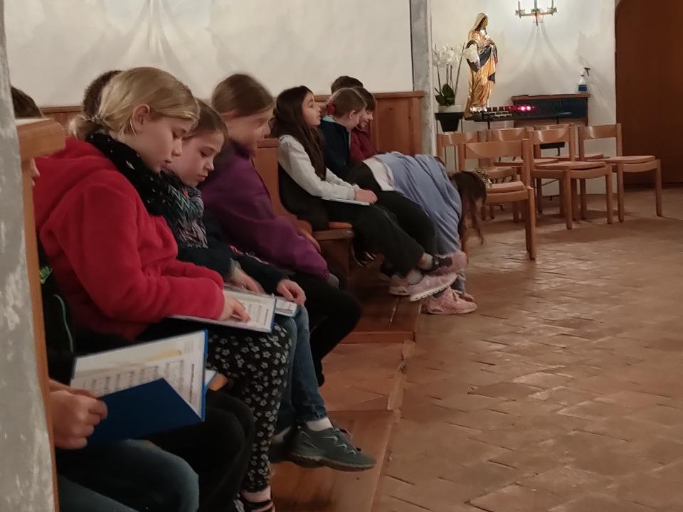 Liederprobe in der Kirche